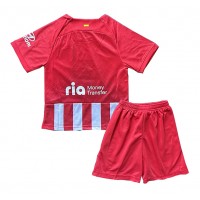 Fotballdrakt Barn Atletico Madrid Hjemmedraktsett 2023-24 Kortermet (+ Korte bukser)